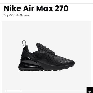 Nike Boys Airmax 270 size 1Y